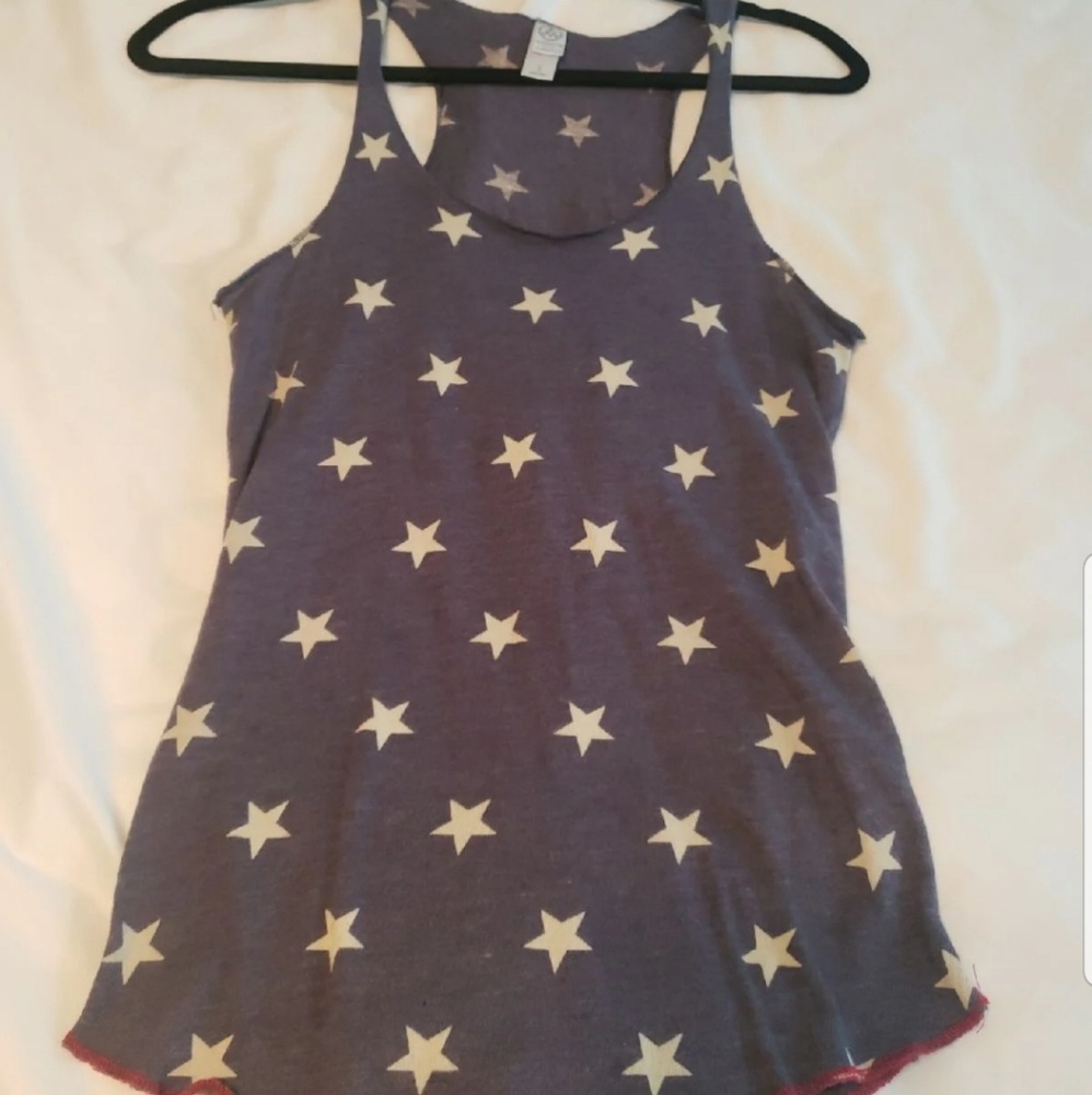 Blue Tank with White Stars